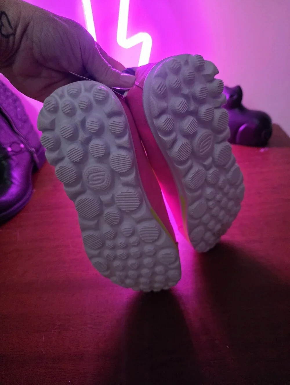 Skechers Kids GoWalk Slip-On Sneakers - Hot Pink with White Sole NWT🤩